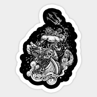 Viking and God Thor Sticker